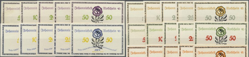 Deutschland - Notgeld - Thüringen: Altenburg, Johannisfest-Notscheine, je 5 x 5,...