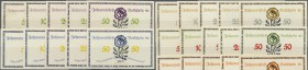 Deutschland - Notgeld - Thüringen: Altenburg, Johannisfest-Notscheine, je 5 x 5, 10, 20, 25 und 50 Pf. in den Farben violett, blau, braun, grün und or...