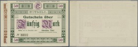Deutschland - Notgeld - Thüringen: Ruhla, Gebrüder Thiel GmbH, 20, 50 Mark, 16.11.1918 - 1.2.1919 (Einlösungszeile gedruckt), mit KN, ohne Uschr., Erh...