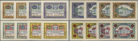 Deutschland - Notgeld - Westfalen: Hamm, Stadt, 8 x 50 Pf., 1.5.1920, Serie B, weißes Papier mit breitem weißem Rand, gleiche KN, total 8 Scheine