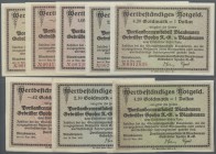 Deutschland - Notgeld - Württemberg: Blaubeuren, Portlandcementfabrik Gebrüder Spohn AG, 0.21, 0.42, 1.05, 2.10, 4.20 Goldmark, alle mit KN, Erh. I-, ...