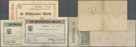 Deutschland - Notgeld - Württemberg: Dornstetten, Darlehenskassen-Verein, 10, 20, 50 Mrd. Mark, 27.10.1923, Erh. III-IV, total 3 Scheine
