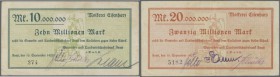 Deutschland - Notgeld - Württemberg: Eisenharz, Molkerei, 10, 20 (2, mit und ohne Uschr.), 300, 500 Mio. Mark, 10.9.1923, Schecks auf Gewerbe- und Lan...