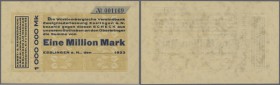 Deutschland - Notgeld - Württemberg: Esslingen, Kunst- und Werbedruck-GmbH, vorm. K. Liebhardt, 1 Mio. Mark, 1923 (gedruckt), blanko ohne Datum und Un...