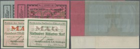 Deutschland - Notgeld - Württemberg: Geislingen, ”MAG” Maschinenfabrik, 100 Tsd. Mark, 13.8.1923, Erh. V (rs. rundum geklebt, Fehlstelle hinterlegt), ...