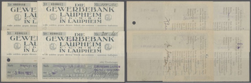Deutschland - Notgeld - Württemberg: Laupheim, Gewerbebank, 20 Mrd., 25.10.1923,...