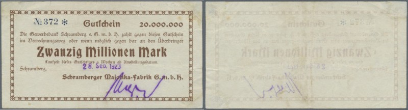 Deutschland - Notgeld - Württemberg: Schramberg, Schramberger Majolika-Fabrik Gm...