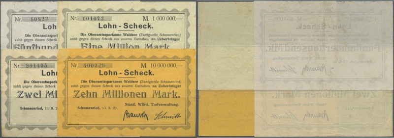 Deutschland - Notgeld - Württemberg: Schussenried, Staatl. Württ. Torfverwaltung...