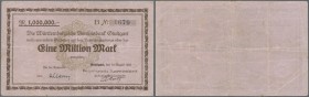 Deutschland - Notgeld - Württemberg: Stuttgart, Waldorf-Astoria Zigarettenfabrik AG, 1 Mio. Mark, 10.8.1923, Reihe B, Erh. III
