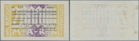 Deutschland - Notgeld - Württemberg: Tuttlingen, Carl Bertsche, 200 Tsd. Mark, 20.8.1923, Scheck auf Württ. Vereinsbank, mit KN, ohne Unterschrift, Er...