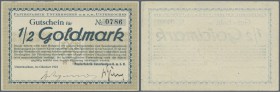 Deutschland - Notgeld - Württemberg: Unterkochen, Papierfabrik GmbH, 1/2 Goldmark, Oktober 1923, Erh. I-