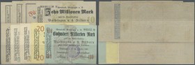 Deutschland - Notgeld - Württemberg: Vaihingen / Fildern, 500 Tsd., 1 Mio. Mark, 23.8.1923, 5 Mio. Mark, 5.9.1923, 10, 20 Mio. Mark, 24.9.1923, 100, 5...