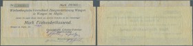 Deutschland - Notgeld - Württemberg: Wangen, Simonius'sche Cellulose-Fabriken AG, 100 Tsd. Mark, 10.8.1923 (wohl beschnitten), 500 Tsd. Mark, 11.9.192...