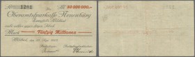 Deutschland - Notgeld - Württemberg: Wildbad, Stadtgemeinde, 50 Mio. Mark, 20.9.1923, Wertzeilen zinnoberrot bzw. braunrot, gedr. Schecks auf Oberamts...