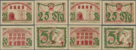 Deutschland - Notgeld - Ehemalige Ostgebiete: Schweidnitz, Schlesien, Stadttheater, je 2 x 25, 50 Pf., o. D. - 1.5.1922, 3 x Erh. I, 1 x Erh. II, tota...