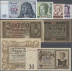 Deutschland - Sonstige: Sammelalbum mit 517 Banknoten Deutschland, Reichsbahn, Darlehenskasse Ost, Bundesrepublik, DDR usw. ohne große Besonderheiten ...
