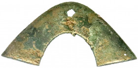 CHINA und Südostasien
China
Chou-Dynastie 1122-255 v. Chr.
Bronze-Klangplattengeld der Chunqiu-Periode ca. 770/476 v.Chr. 85 mm. sehr schön, etw. F...