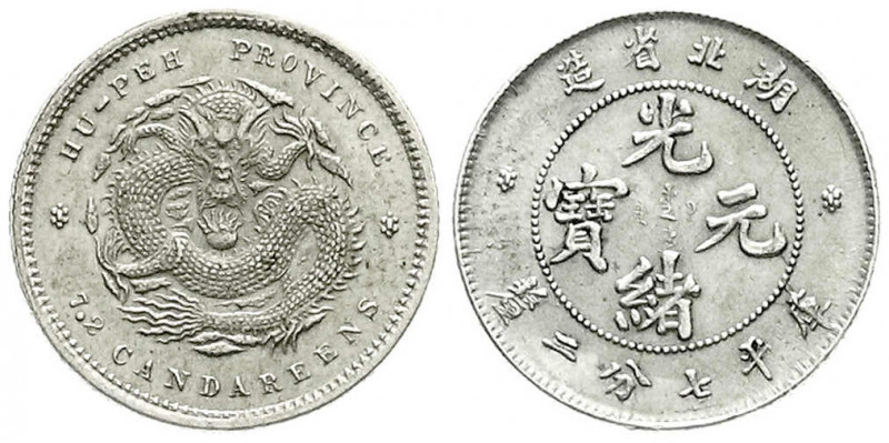 CHINA und Südostasien
China
Qing-Dynastie. De Zong, 1875-1908
10 Cents o.J., ...
