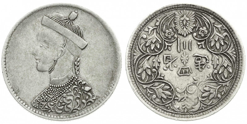 CHINA und Südostasien
China
Qing-Dynastie. De Zong, 1875-1908
Rupee o.J., gep...
