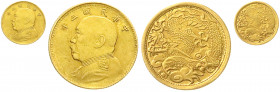 CHINA und Südostasien
China
Republik, 1912-1949
GOLD-Medaille im 5-Dollar-Gewicht (Probe?), Jahr 3 = 1914. Brb. Yuan Shi Kai/Drache. 18 mm; 4,52 g....