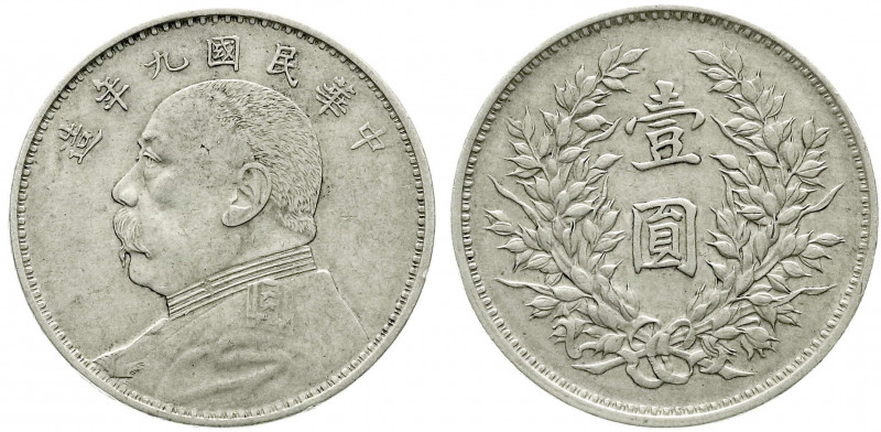 CHINA und Südostasien
China
Republik, 1912-1949
Dollar (Yuan) Jahr 9 = 1920, ...