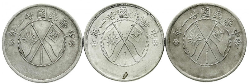 CHINA und Südostasien
China
Republik, 1912-1949
3 X 1/2 Dollar o.J. (1932) Pr...
