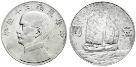CHINA und Südostasien
China
Republik, 1912-1949
Dollar (Yuan) Jahr 23 = 1934. sehr schön/vorzüglich. Lin Gwo Ming 110. Yeoman 345.