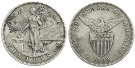 CHINA und Südostasien
Philippinen
Amerikanisch, 1898-1935
Peso 1903 S. sehr schön, chines. Chopmark. Krause/Mishler 168.