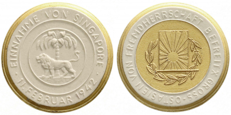 CHINA und Südostasien
Singapur
Britisch bis 1965
Porzellanmedaille 1942 Einna...