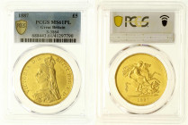 Ausländische Goldmünzen und -medaillen
Grossbritannien
Victoria, 1837-1901
5 Pounds 1887. 39,96 g. Im PCGS-Blister mit Grading MS 61 PL. Spink. 386...