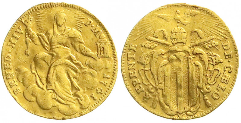 Ausländische Goldmünzen und -medaillen
Italien-Kirchenstaat
Benedikt XIV., 174...