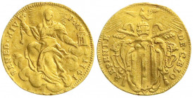 Ausländische Goldmünzen und -medaillen
Italien-Kirchenstaat
Benedikt XIV., 1740-1758
Zecchino 1741. 3,33 g. fast sehr schön, gewellt. Berman 2733. ...