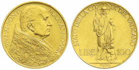 Ausländische Goldmünzen und -medaillen
Italien-Kirchenstaat
Pius XI., 1922-1939
100 Lire 1929, stehender Jesus. 8,8 g. 900/1000. fast Stempelglanz,...