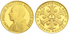 Ausländische Goldmünzen und -medaillen
Italien-Kirchenstaat
Pius XII., 1939-1958
Goldmedaille im Dukaten-Gewicht 1958, unsign. Auf seinen Tod. Brb....