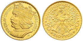 Ausländische Goldmünzen und -medaillen
Polen
Zweite Republik, 1923-1939
20 Zlotych 1925. 6,45 g. 900/1000. vorzüglich/Stempelglanz. Friedberg 115. ...