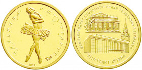 Ausländische Goldmünzen und -medaillen
Russland
Russische Republik, seit 1991
Stuttgart-Ballerina 1994. 1/4 Unze Feingold. Polierte Platte