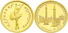 Ausländische Goldmünzen und -medaillen
Russland
Russische Republik, seit 1991
Stuttgartballerina 1995. 1/4 Unze Feingold. Auflage: 2500 Stück. In K...