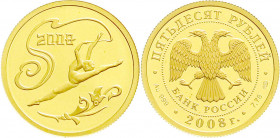 Ausländische Goldmünzen und -medaillen
Russland
Russische Republik, seit 1991
50 Rubel (1/4 Unze) 2008 Olympische Spiele Peking. 7,78 g. Feingold. ...