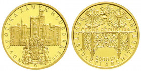 Ausländische Goldmünzen und -medaillen
Tschechische Republik
Seit 1993
2000 Kronen 2004. Neugotisches Schloss in Hluboka. 6,22 g. Feingold. Im Orig...