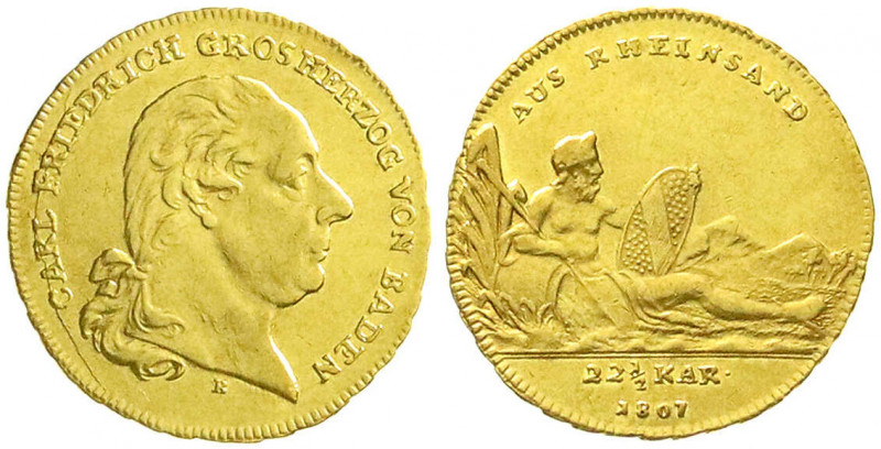 Altdeutsche Goldmünzen und -medaillen
Baden-Durlach
Carl Friedrich als Großher...