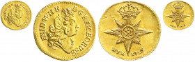 Altdeutsche Goldmünzen und -medaillen
Brandenburg-Preußen
Friedrich Wilhelm I., 1713-1740
1/4 Dukat 1716 (im Stempel geändert aus 1714) HFH, Magdeb...