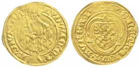 Altdeutsche Goldmünzen und -medaillen
Pfalz-Kurlinie
Ludwig III., 1410-1436
Goldgulden o.J. Bacharach. 3,43 g. sehr schön, Prägeschwäche auf zwölf ...