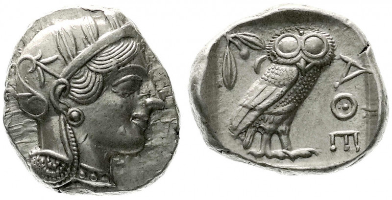 Altgriechische Münzen
Attika
Athen
Tetradrachme nach 449 v. Chr. Athenakopf m...