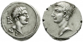 Altgriechische Münzen
Thrakia
Königreich Bosporus
Beckersche Fälschung einer Drachme, gemeinsam mit Augustus. Silber 5,44 g. vorzüglich Exemplar de...
