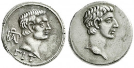 Altgriechische Münzen
Thrakia
Königreich Bosporus
Beckersche Fälschung einer Drachme, gemeinsam mit Tiberius. Silber 4,83 g. vorzüglich Exemplar de...