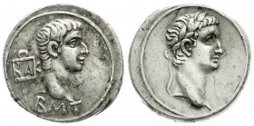 Altgriechische Münzen
Thrakia
Königreich Bosporus
Beckersche Fälschung einer Drachme, gemeinsam mit Nero. Silber 5,49 g. vorzüglich Exemplar der Au...