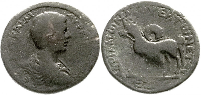 Provinzialrömische Münzen
Kilikien
Mopsus
Bronzemünze 32 mm. Drap. Brb. r./Es...