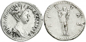 Römische Münzen
Kaiserzeit
Matidia, Schwiegermutter Hadrians, gest. 119
Beckersche Fälschung zum Denar. Drap. Brb. r./PIETAS. Pietas steht l. 3,16 ...