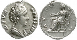 Römische Münzen
Kaiserzeit
Faustina senior, Gattin des Antoninus Pius, gest. 141
Denar, posthum 141/161. DIVA FAVSTINA. Drap. Brb. r./AVGVSTA. Vest...