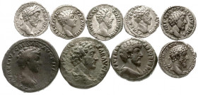 Römische Münzen
Kaiserzeit
Marcus Aurelius, 161-180
Kl. Sammlung, 9 Münzen: 2 Asses (1 X gemeinsam mit Antoninuns Pius), alexandrinische Tetradrach...